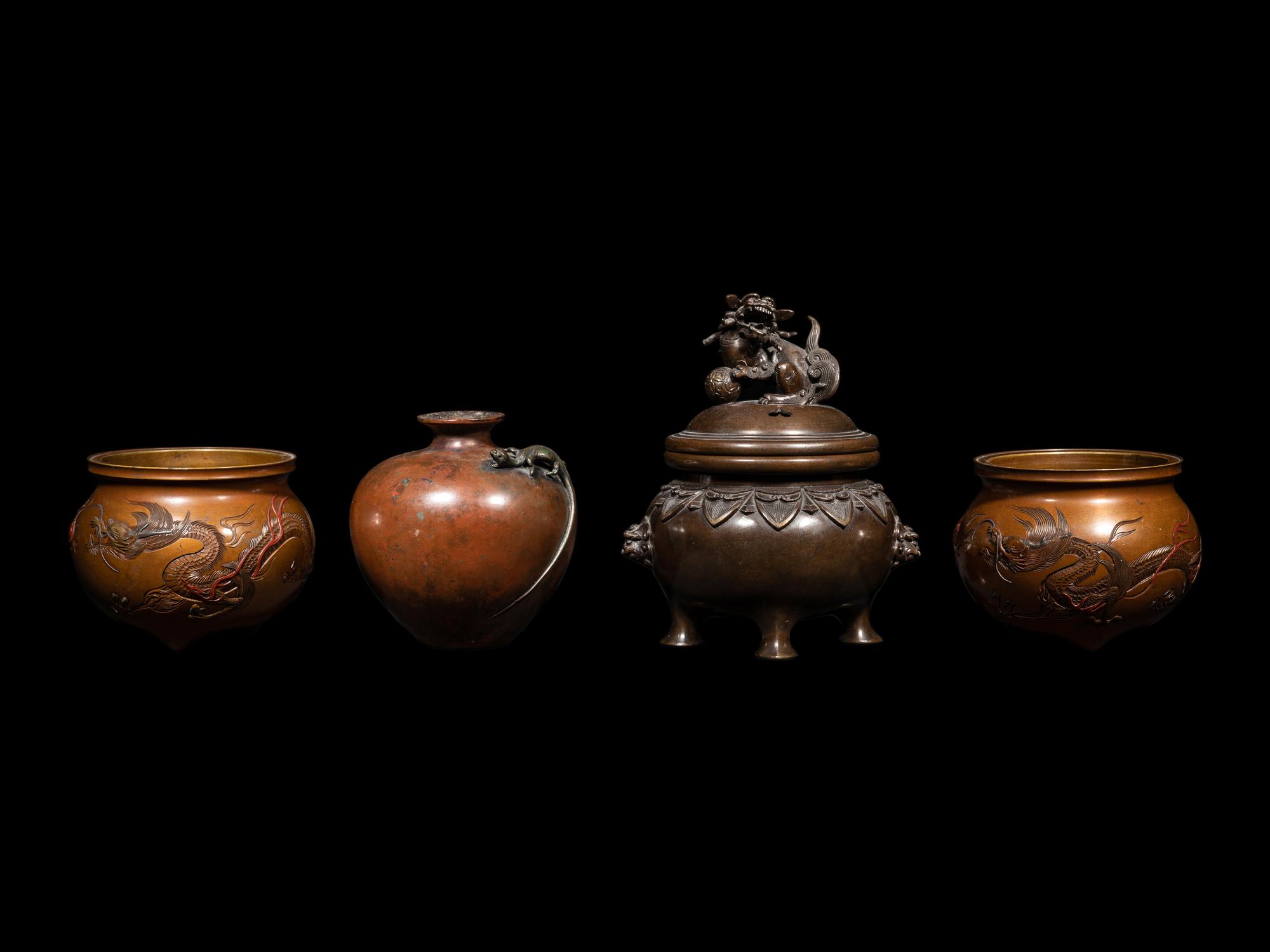 Four Japanese Bronze Articles