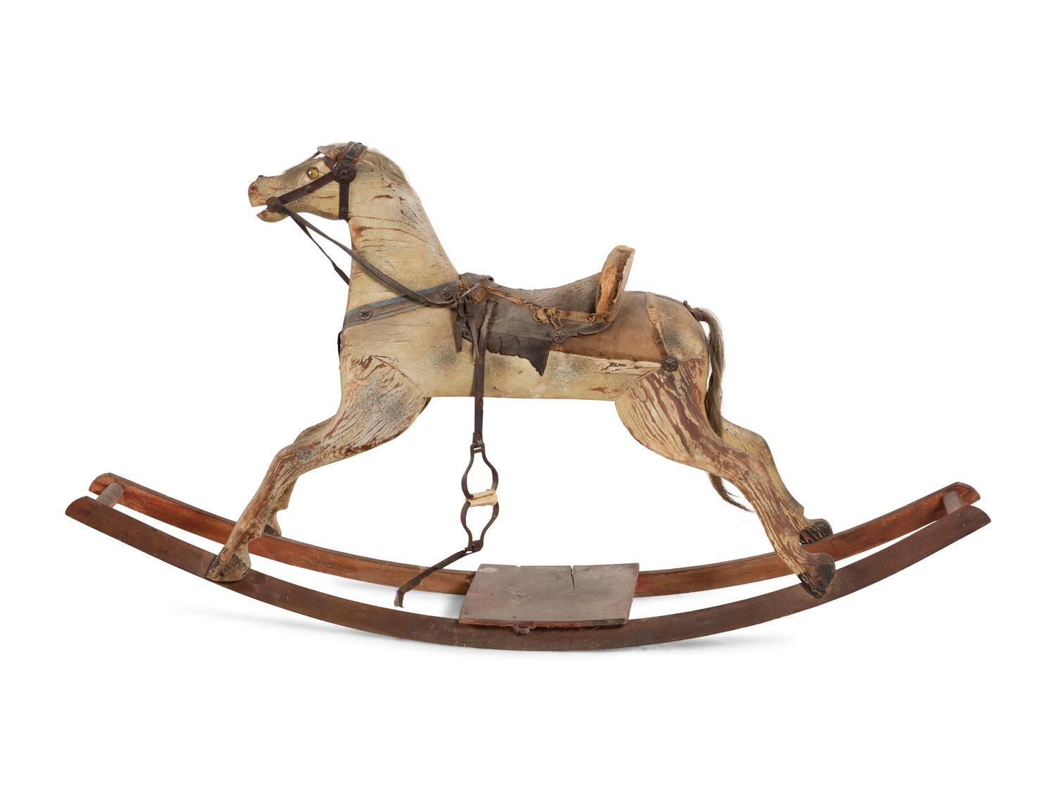 A Painted and Carved Wood Hobby Horse