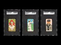 A Group of Three Early 20th Century Tobacco Baseball Cards (SGC AUTHENTIC),