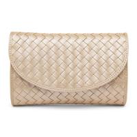 Bottega Veneta, Metallic Intrecciato Clutch/Shoulder Bag