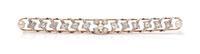 An Edwardian Platinum, Rose Gold, Diamond and Pearl Bar Brooch, 5.20 dwts.