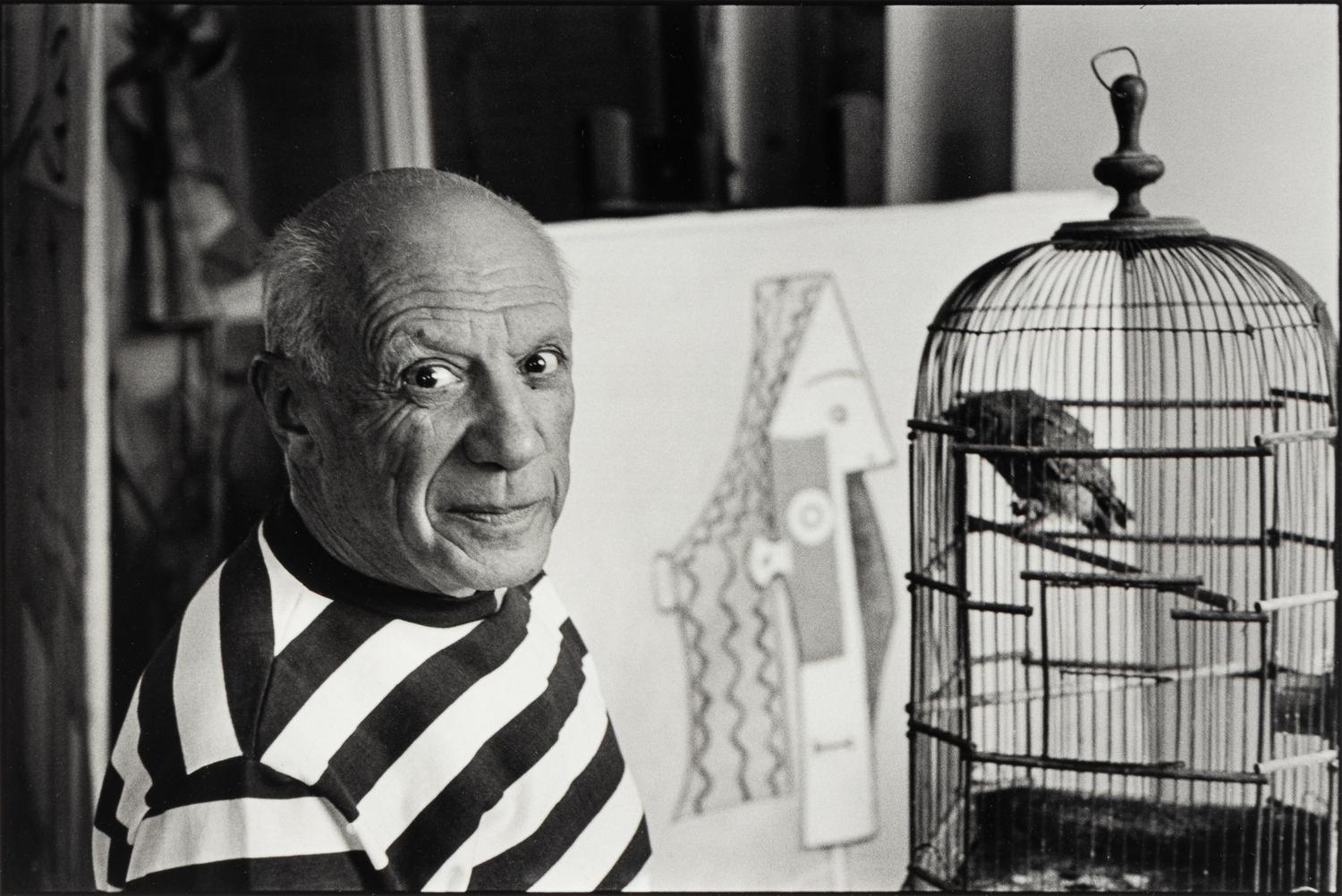 René Burri (1913-2014) Pablo Picasso, Villa "La Californie", 1957; and volume, Koetzle, "René Burri Photographs," 2004