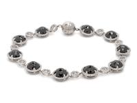 BLACK DIAMOND AND DIAMOND BRACELET