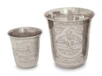Five Russian Silver Vodka Cups