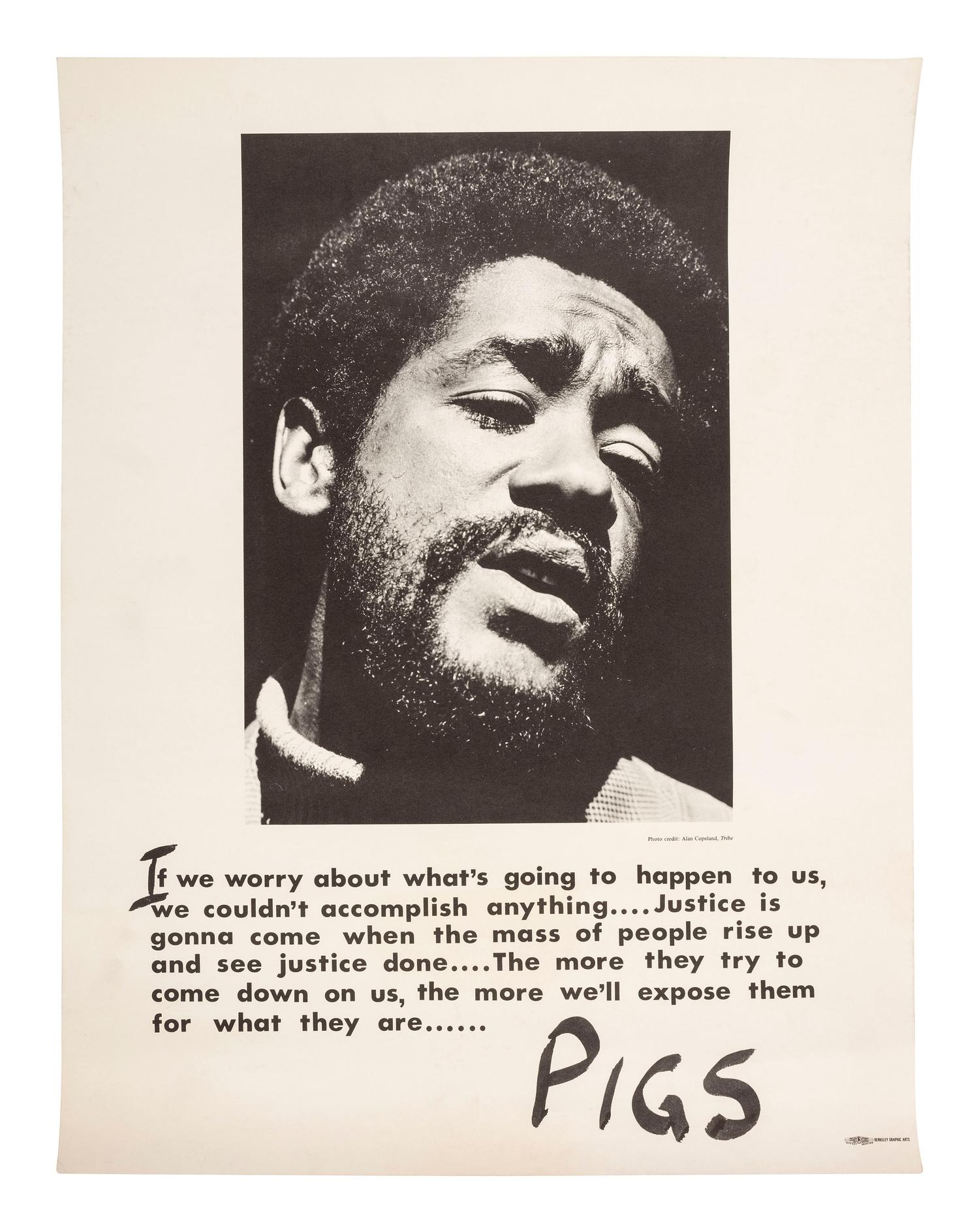 [AFRICAN AMERICANA - BLACK PANTHER PARTY]. A group of 2 posters featuring Bobby Seale and Ruchell Magee. Ca early 1970s.