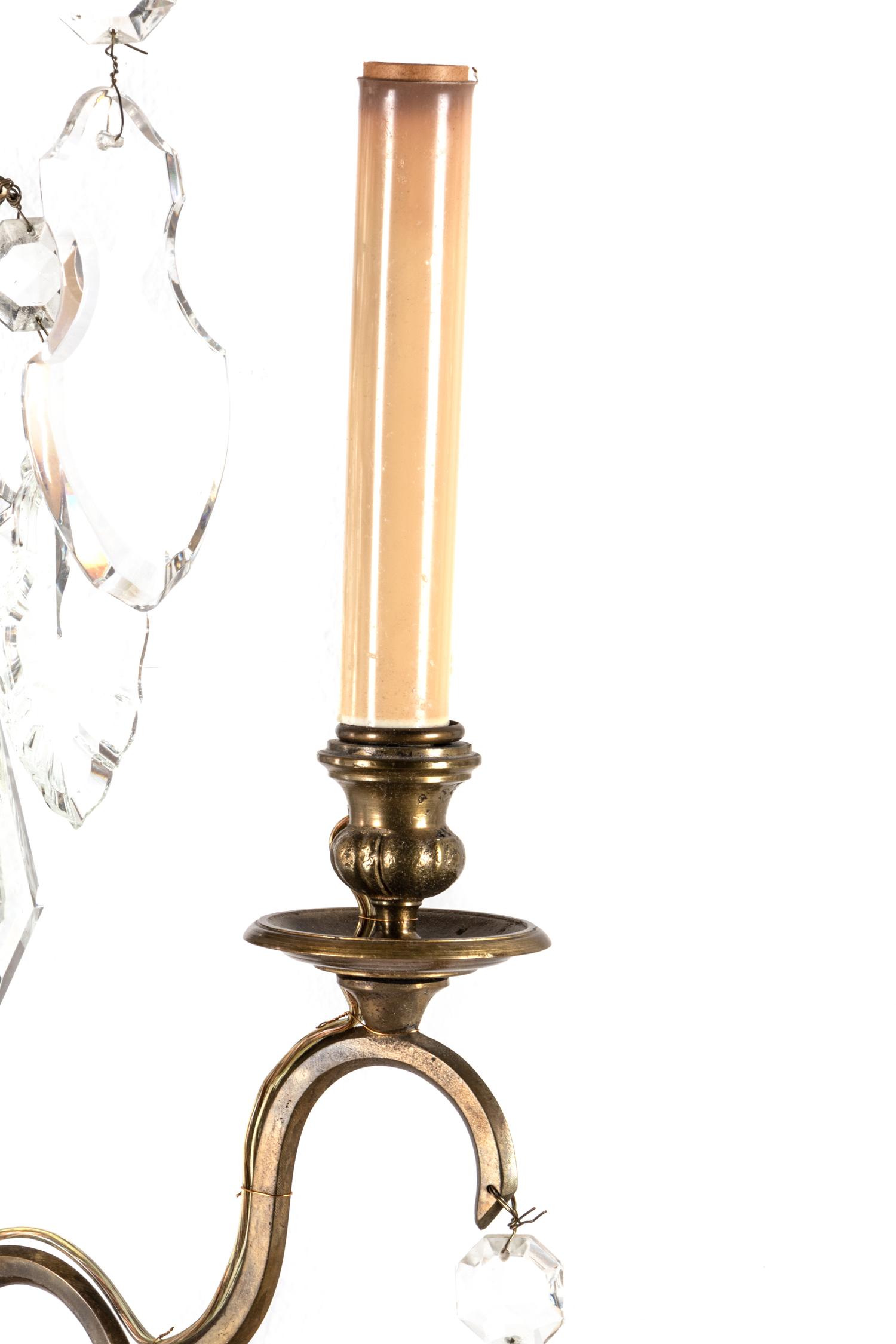 A Pair of French Gilt Bronze Five-Light Sconces