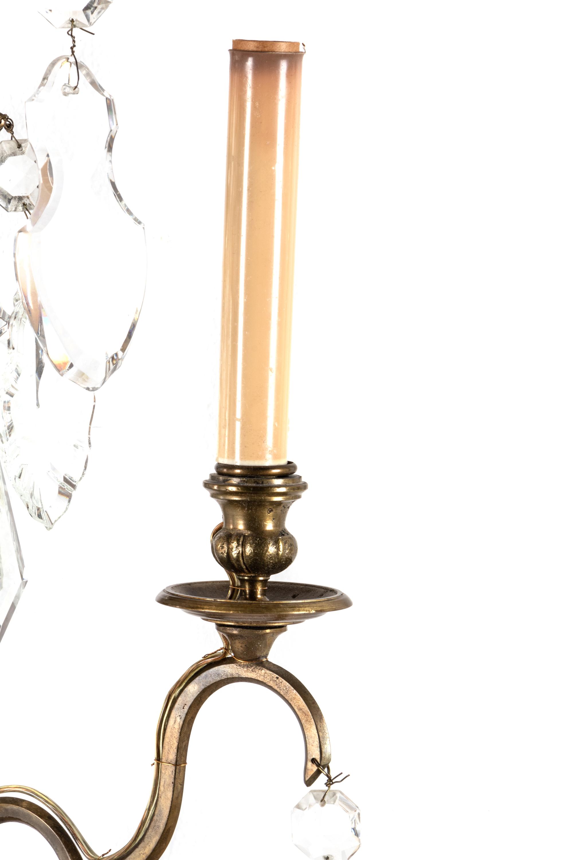 A Pair of French Gilt Bronze Five-Light Sconces