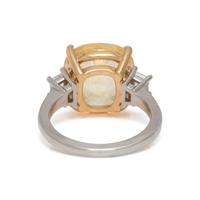 YELLOW SAPPHIRE AND DIAMOND RING