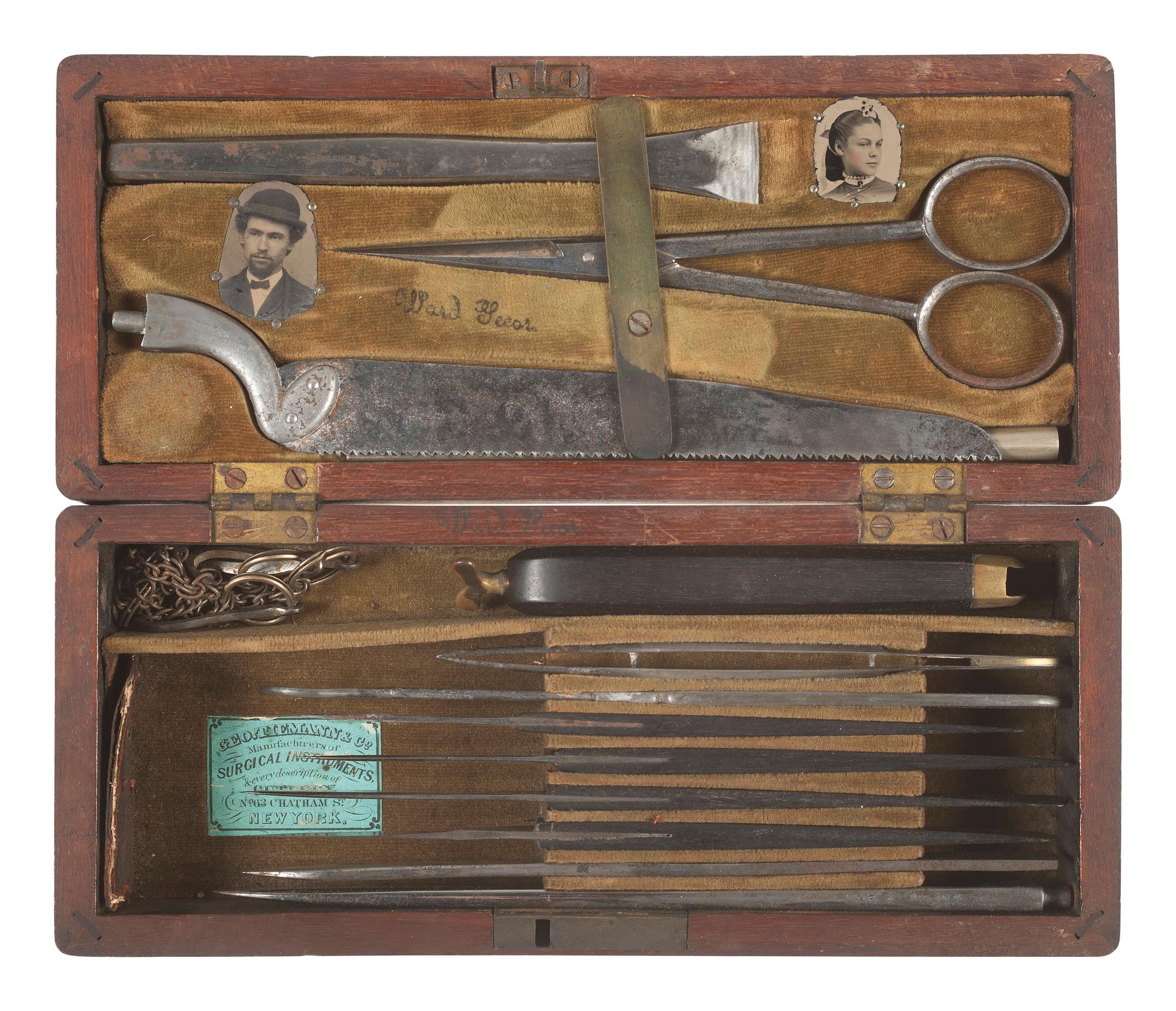 [SCIENCE & MEDICINE]. George Tiemann & Co. post-mortem surgical kit, ca 1850s-1860s.
