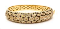 An 18 Karat Yellow Gold, Diamond and Enamel Bracelet, Roberto Coin, 33.70 dwts.