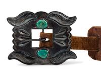 Navajo Silver and Turquoise Concha Belt