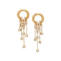 YELLOW GOLD AND DIAMOND EARCLIPS
