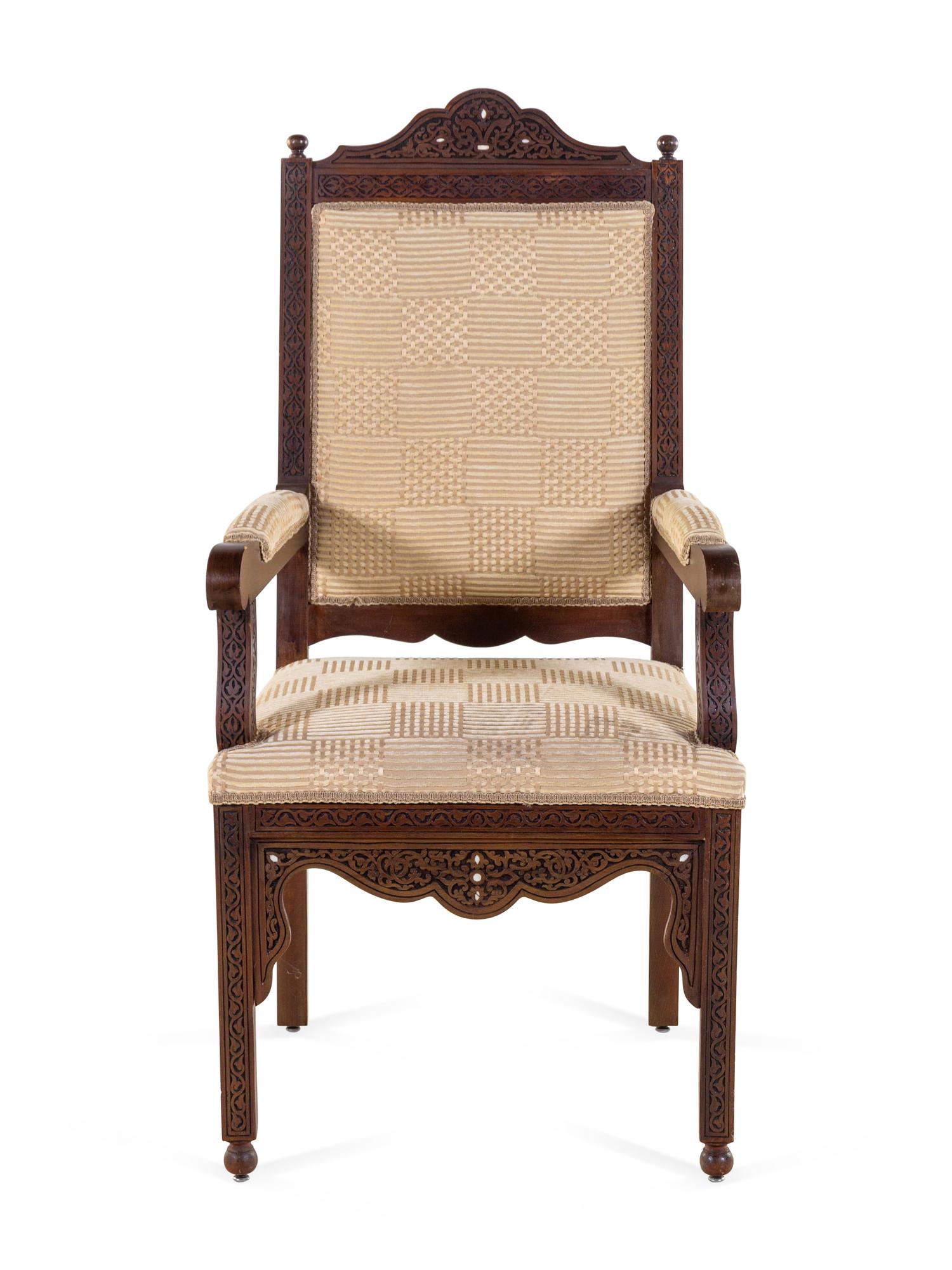 A Syrian Walnut Armchair