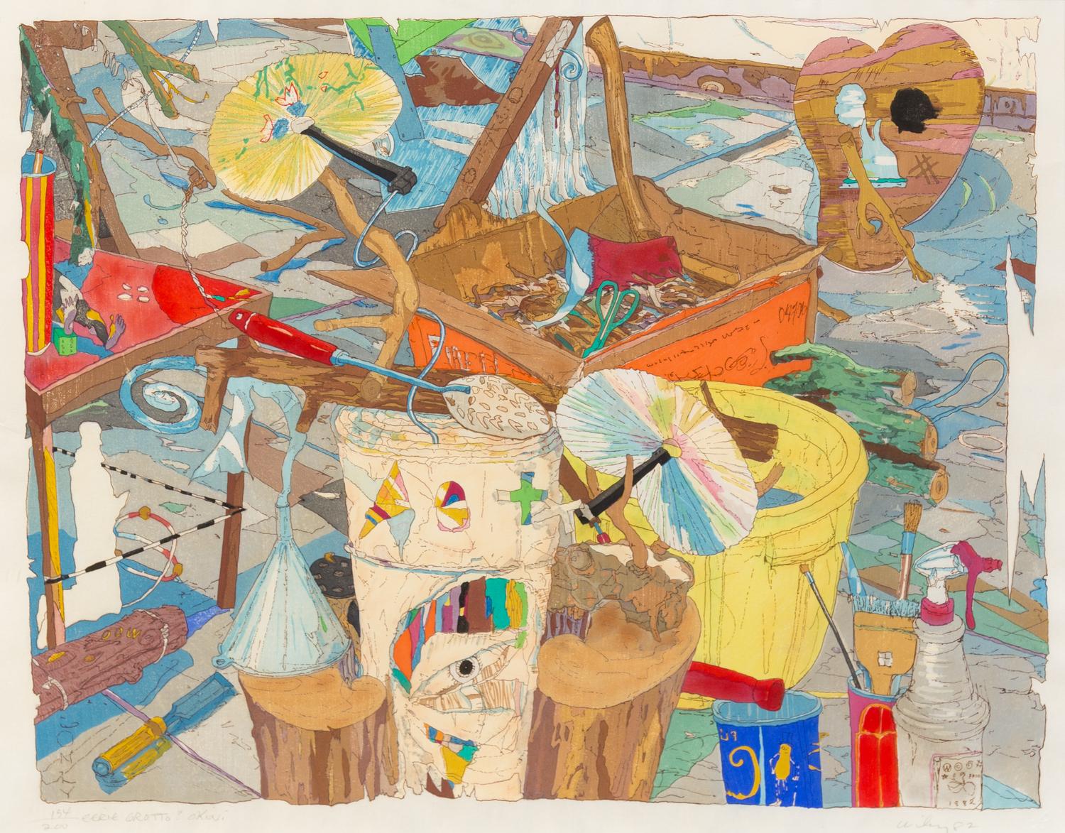William T. Wiley, (American, b. 1937), Eerie Grotto? Okini, 1982
