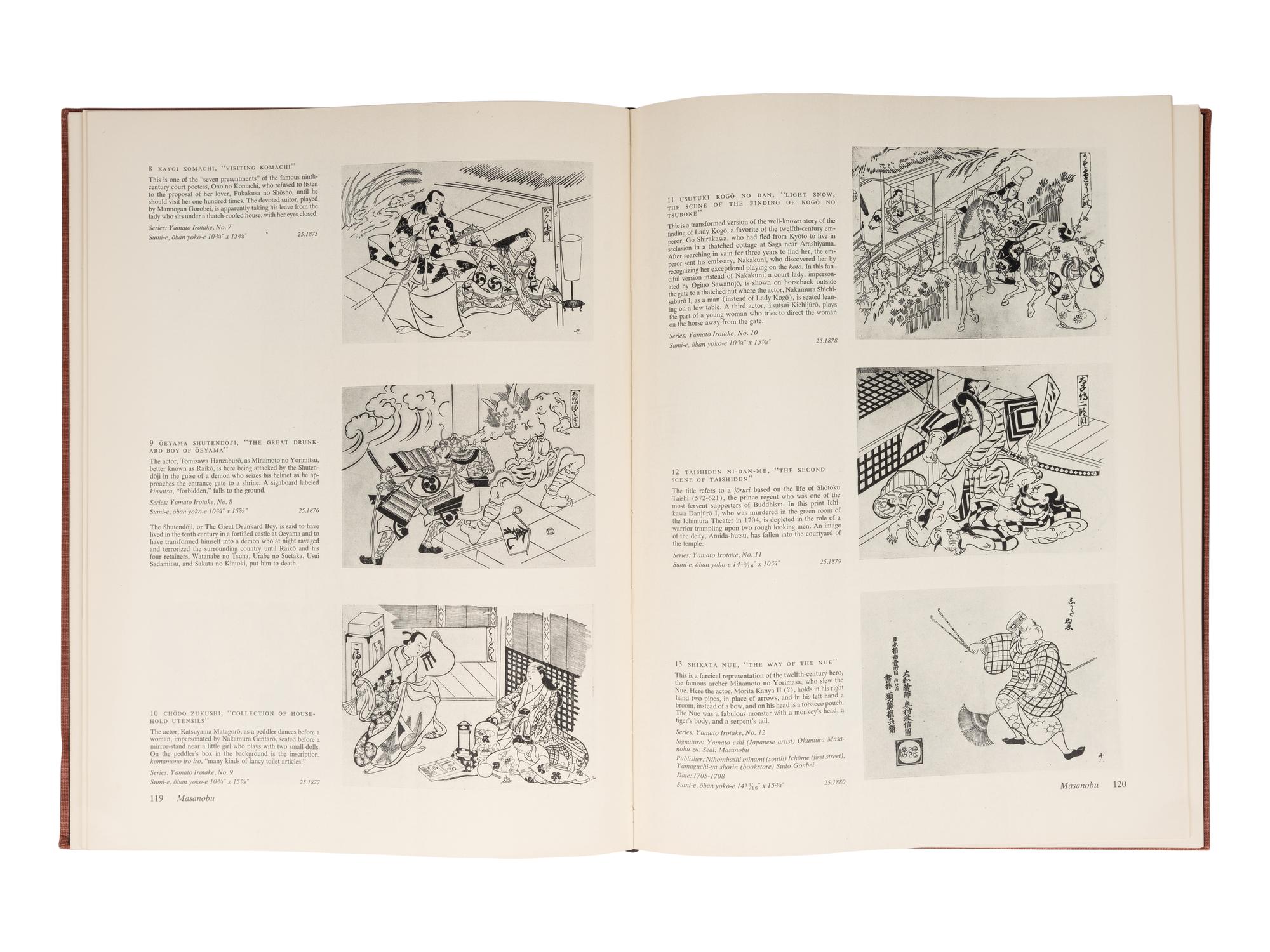 [JAPANESE PRINTS & DRAWINGS--COLLECTIONS] A group of multi-volumed works about Japanese Prints & Drawings in Private or Museum Collections, comprising: