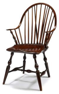 Braced bow-back Windsor armchair new york, late 18th century