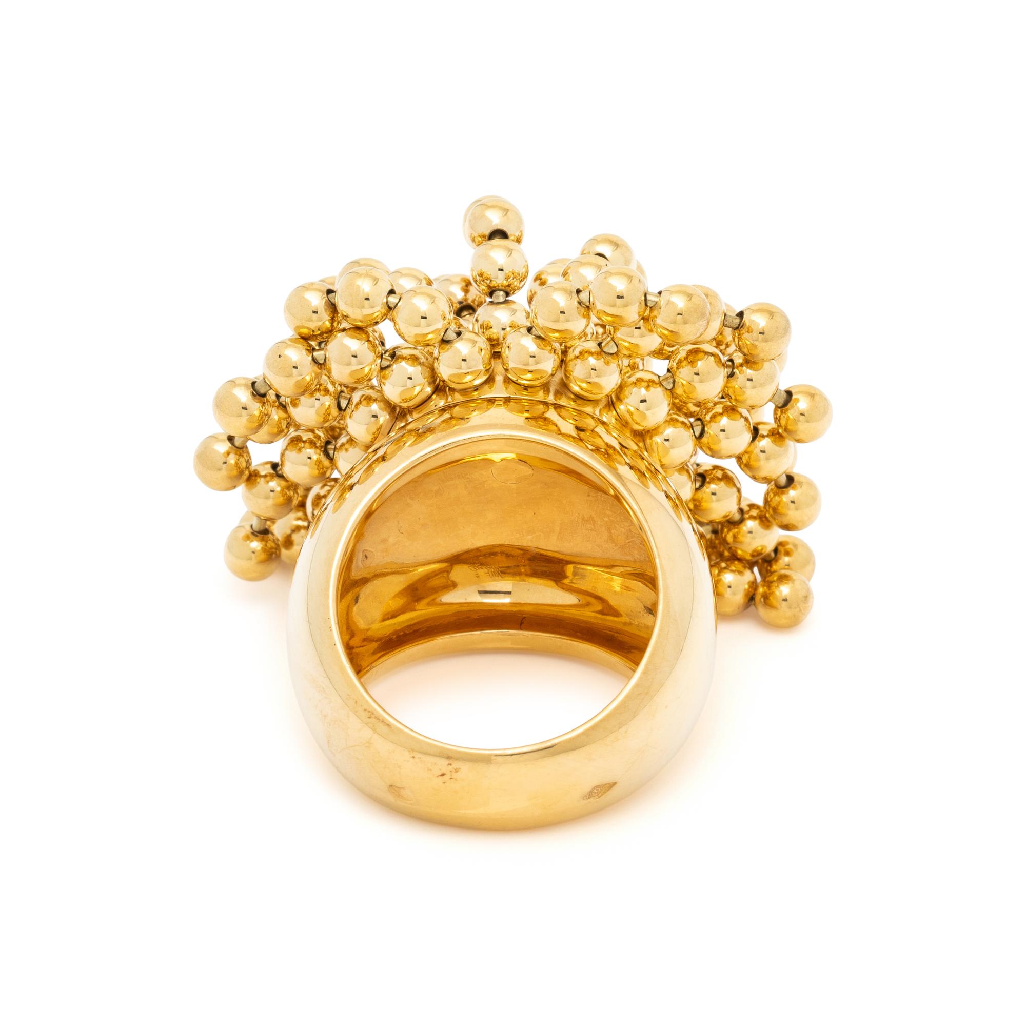 CARTIER, 'NOUVELLE VAGUE' PERRUQUÉ YELLOW GOLD RING