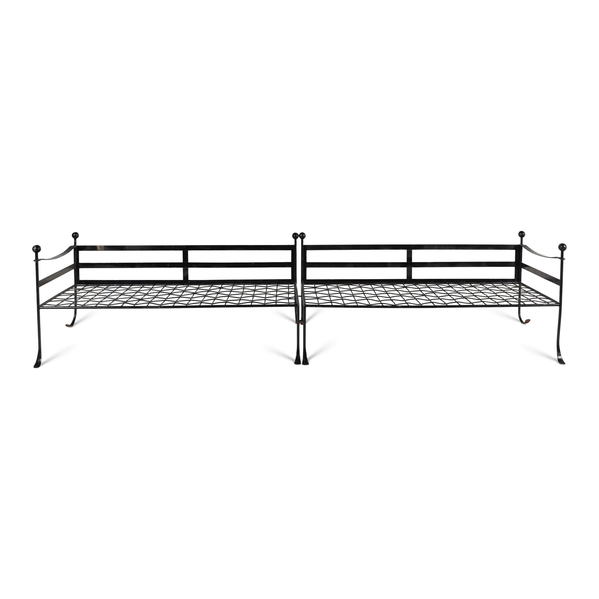 A Painted Metal Fifteen-Piece Garden Suite