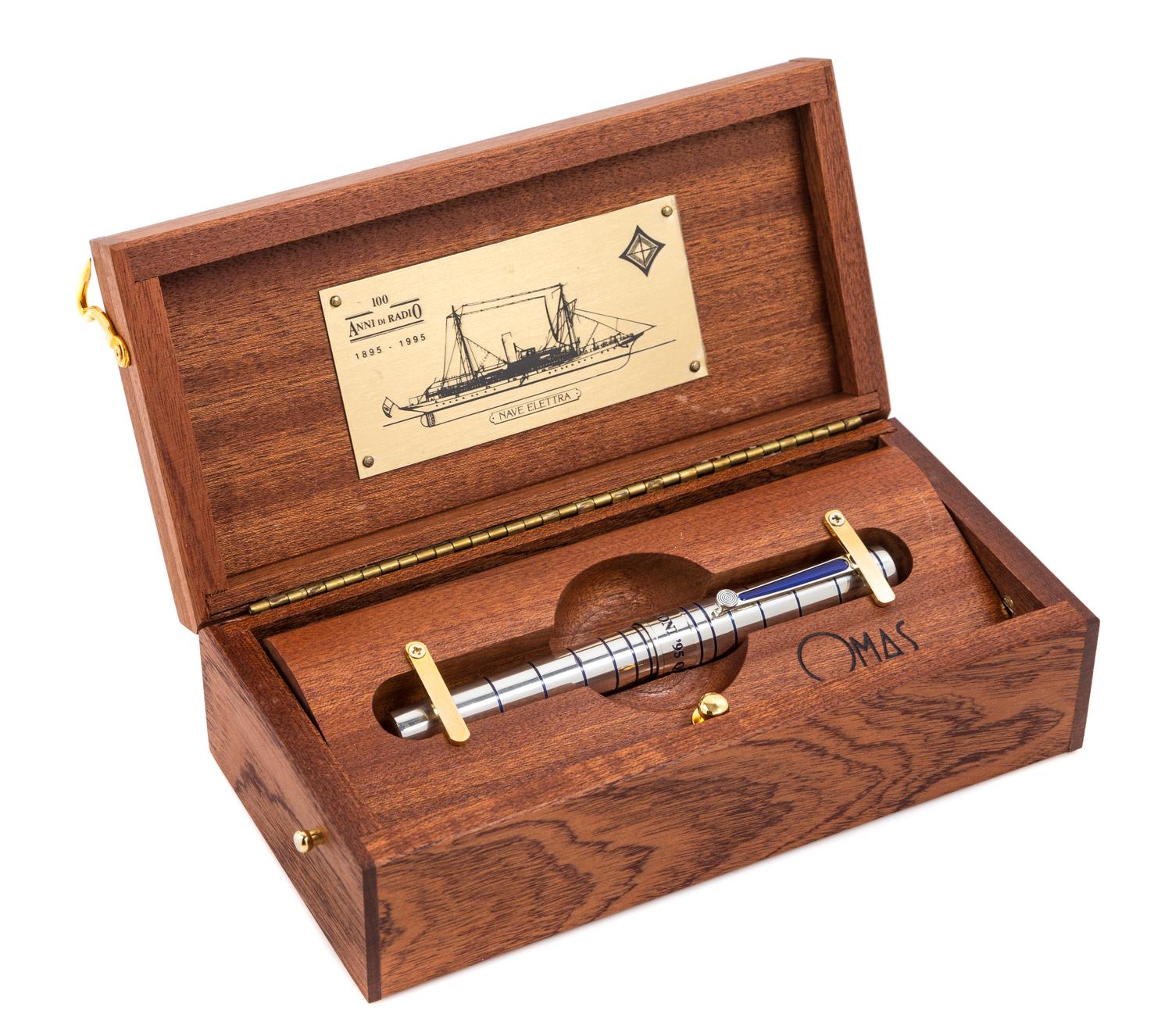 An Omas Guglielmo Marconi: '95 Elettra Limited Edition Silver Fountain Pen