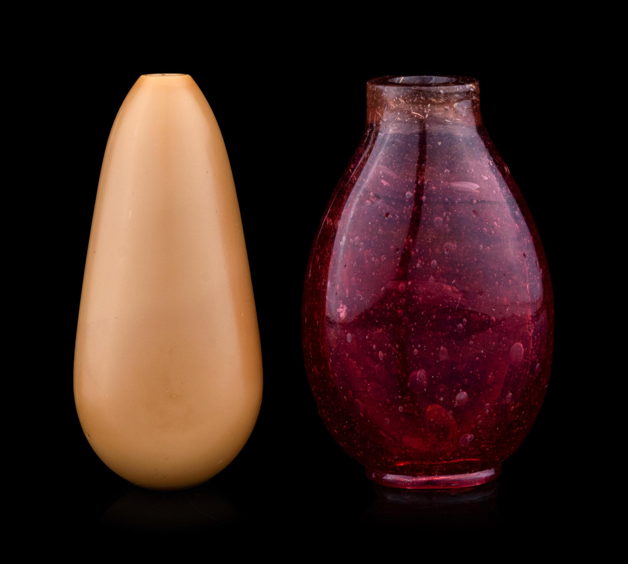 Two Chinese Glass Snuff Bottles