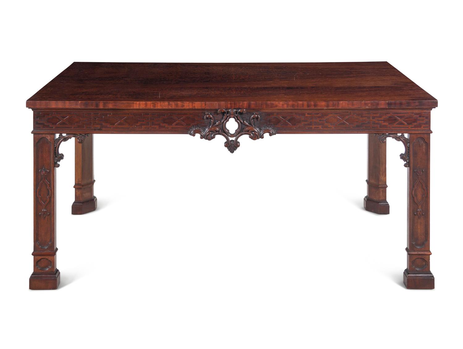 A Chinese Chippendale Style Mahogany Table