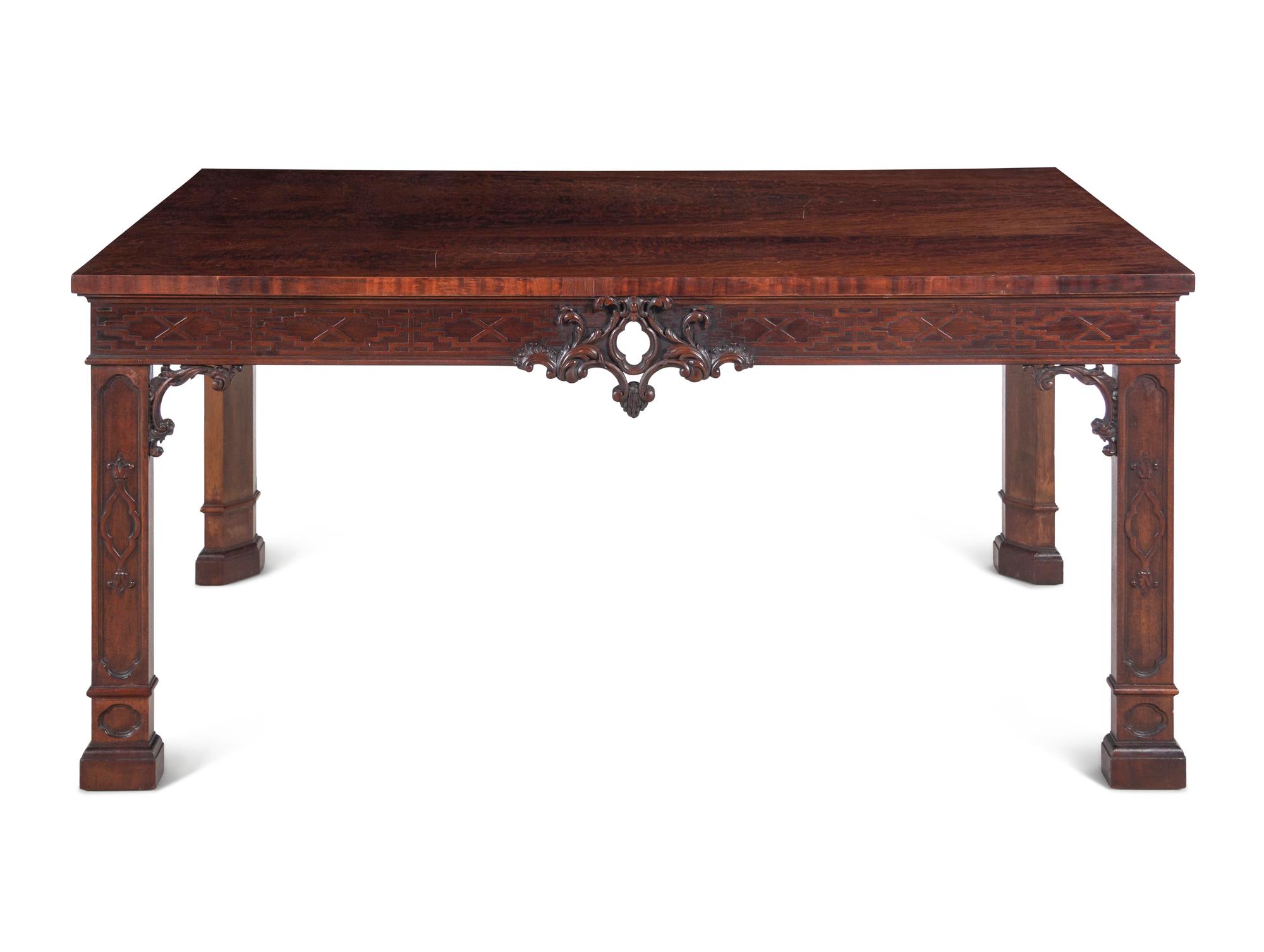 A Chinese Chippendale Style Mahogany Table