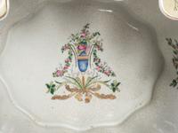 A Pair of United Wilson Gilt Metal Mounted Scalloped Porcelain Jardinieres