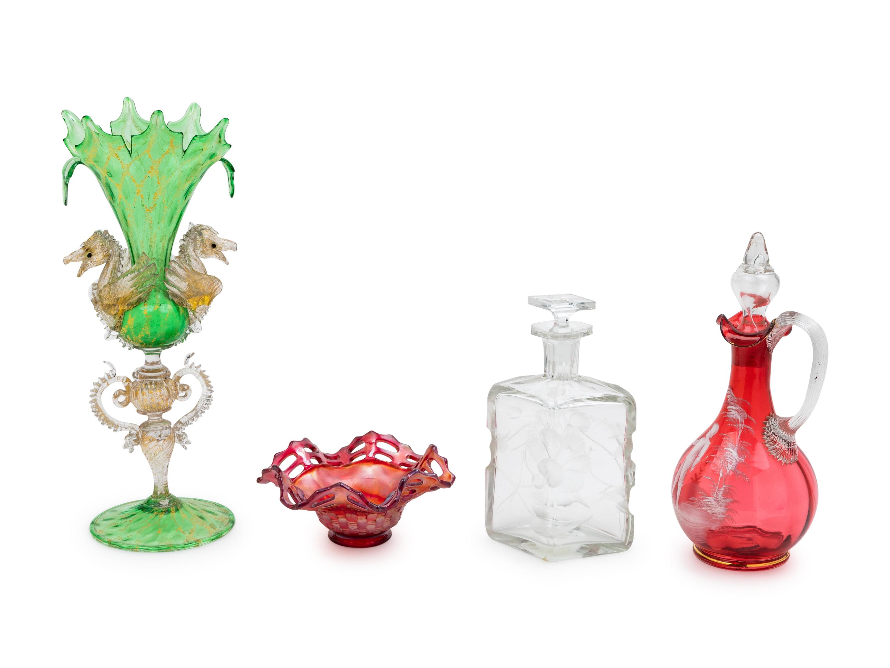A Collection of Decorative Glass Articles