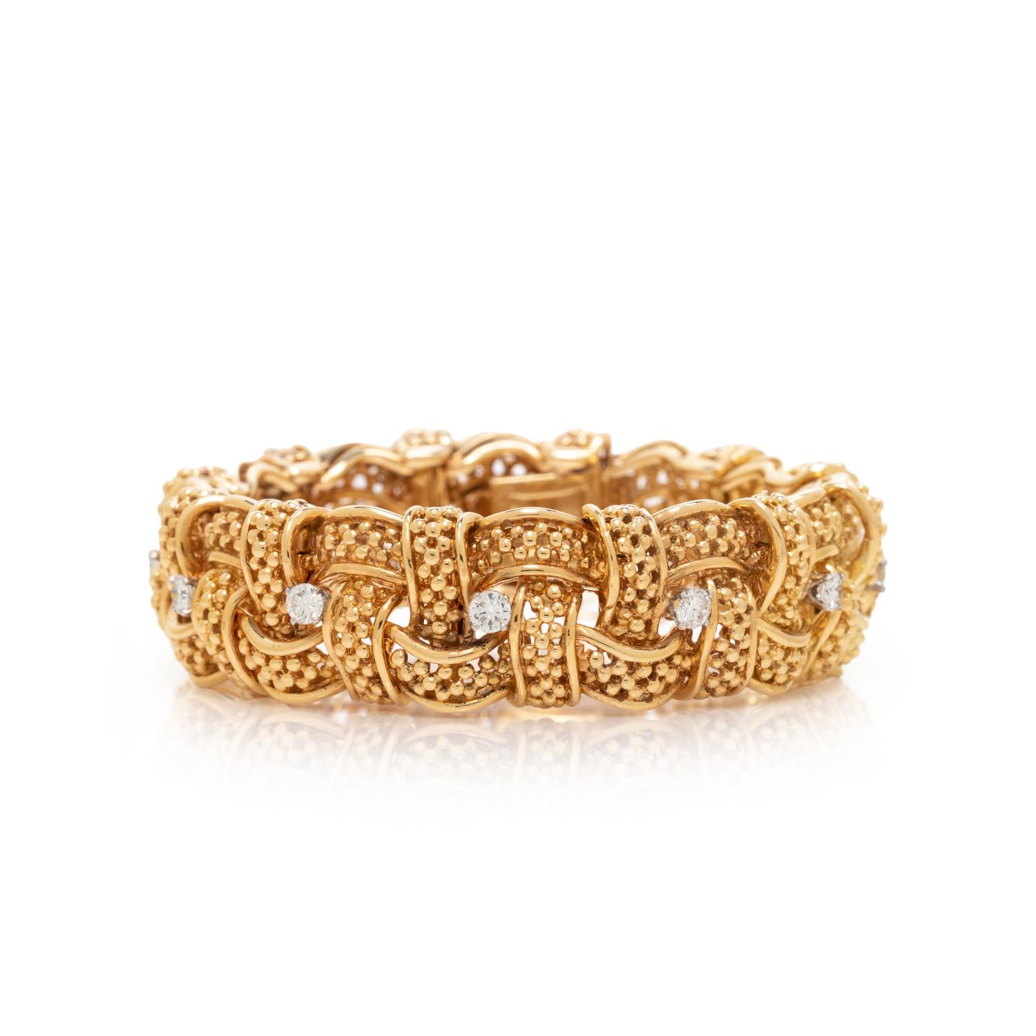 YELLOW GOLD AND DIAMOND BRACELET