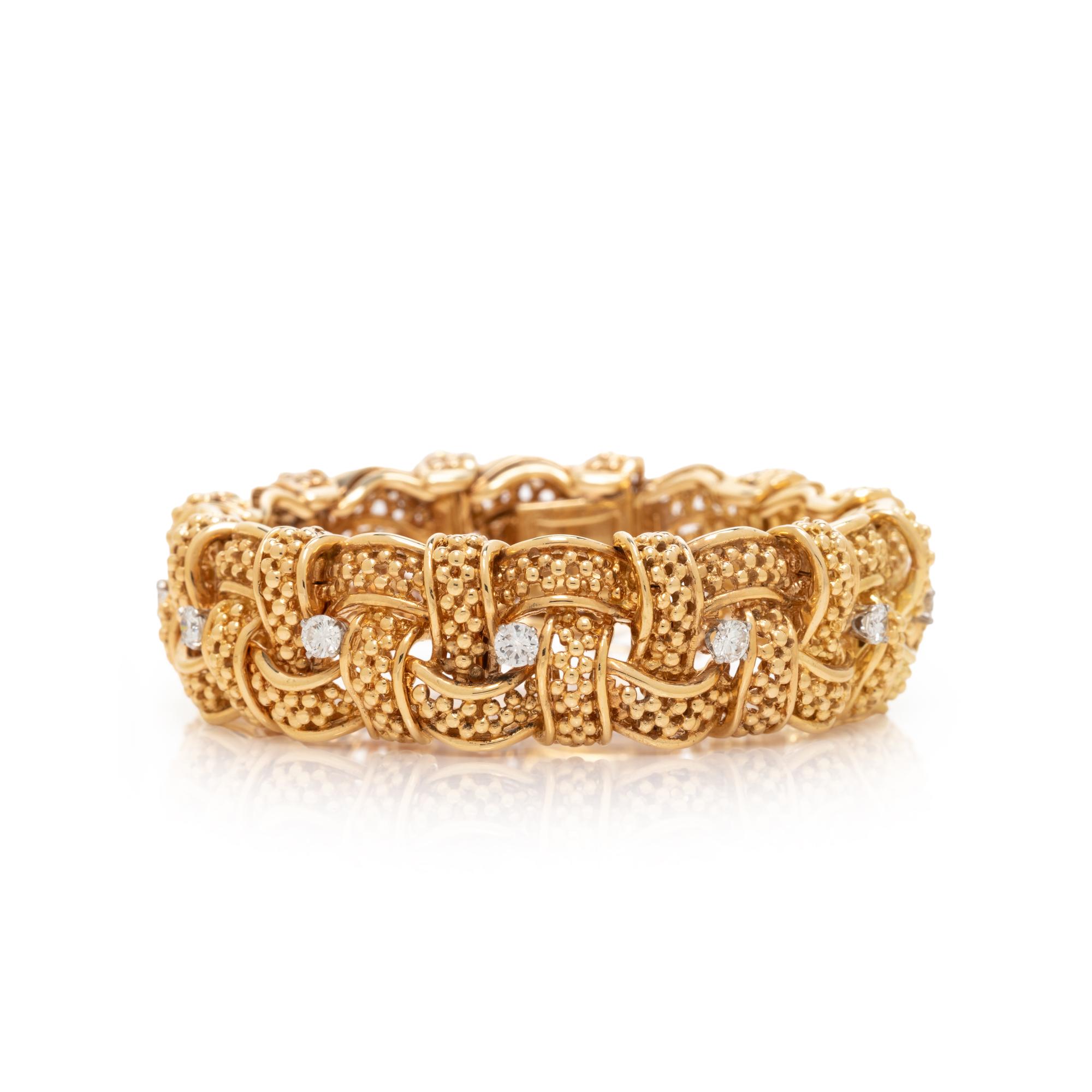 YELLOW GOLD AND DIAMOND BRACELET