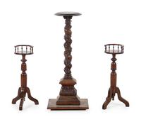Three Wood Pedestals