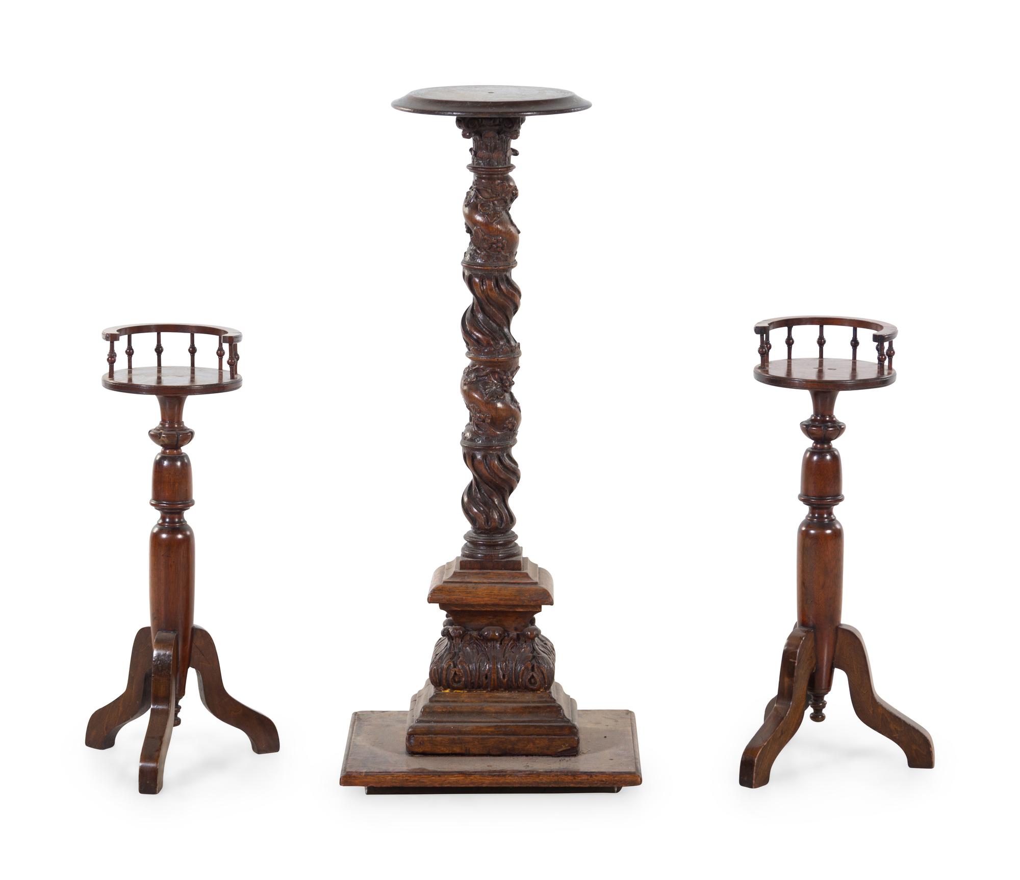 Three Wood Pedestals