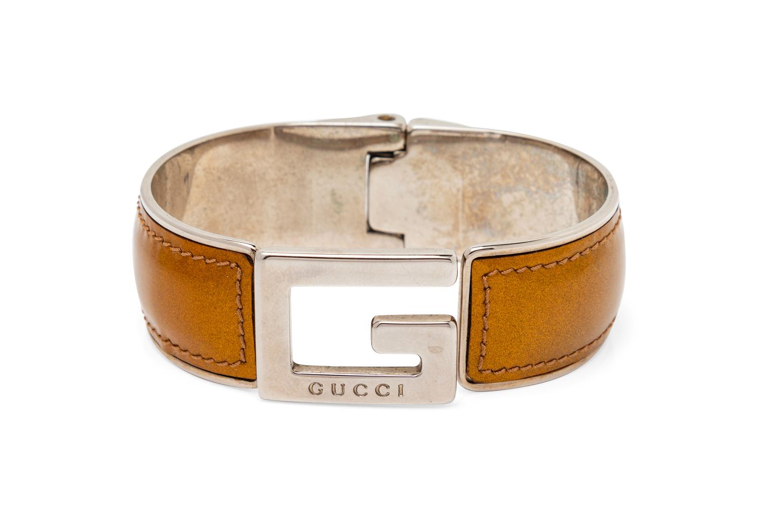 Gucci Silvertone 'G' Cuff, 1990-2000s