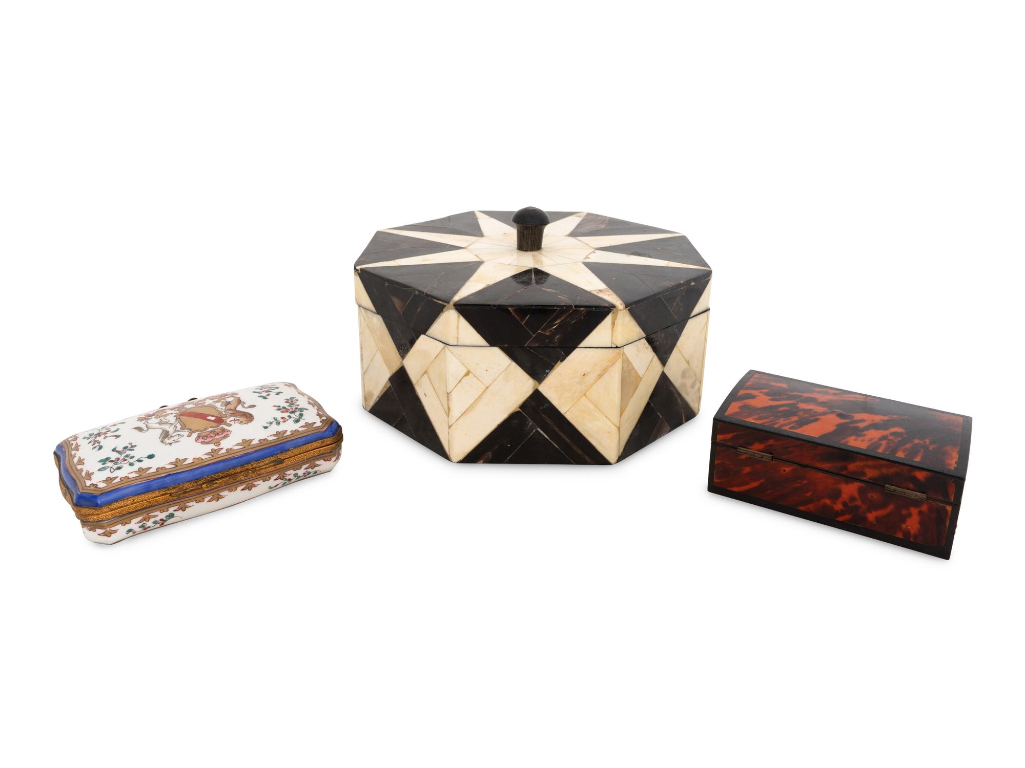 A Group of Three Trinket Boxes