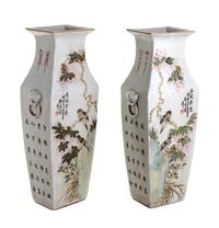 A Pair of Chinese Famille Rose Porcelain Vases Height 16 3/8 inches. — EARLY 20TH CENTURY