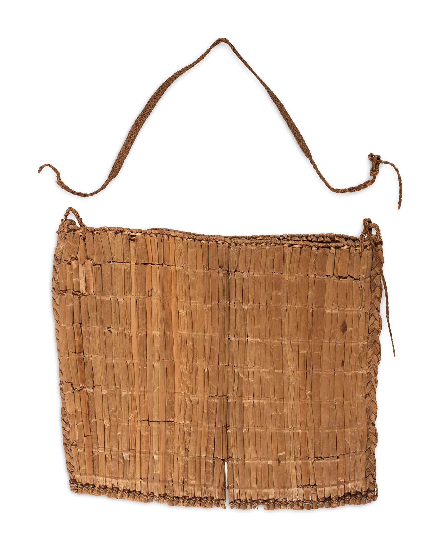 Northwest Coast Cedar Bark Clam Bag and Nuu-chah-nulth Birchbark Container