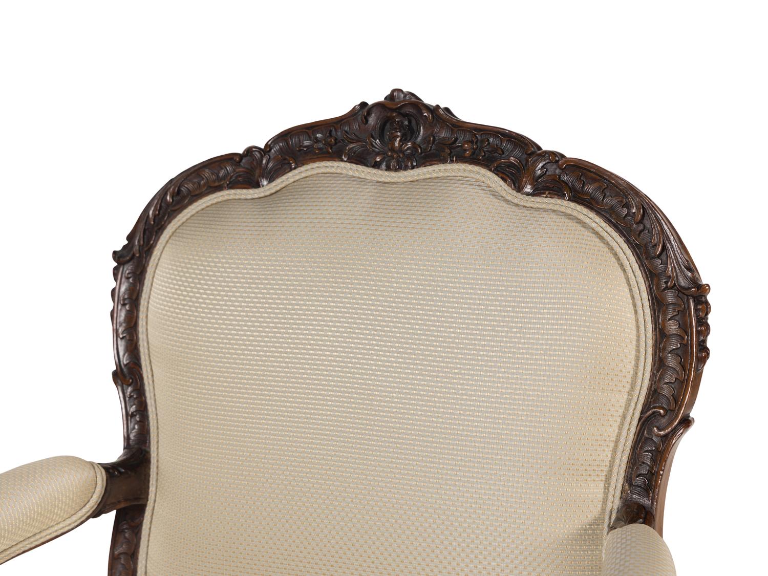 A Pair of Louis XV Style Fauteuils