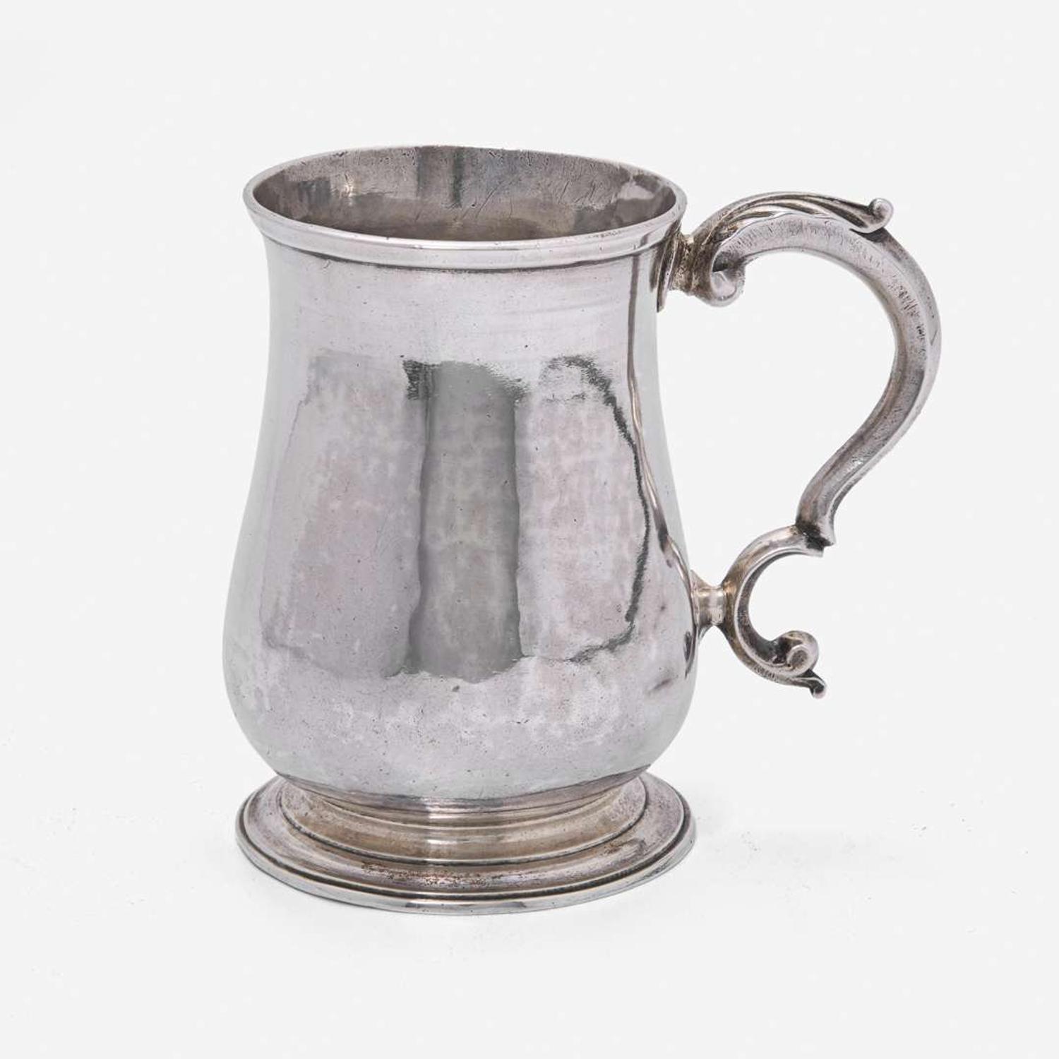 A child's silver cann Bearing mark for Jacob Hurd (1703-1758) of Boston, MA
