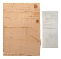 [SLAVERY & ABOLITION]. Manuscript deed of trust bequeathing seven enslaved men, women, and their children. Beaufort District, SC, 19 February 1817.