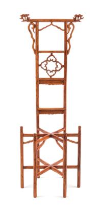 A Chinese Diminutive Wash Basin Stand Height 7 5/8 inches.