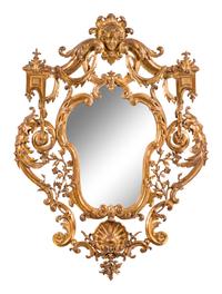 An Italian Baroque Style Giltwood Mirror