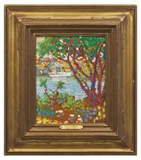 Tree by the Lake (with Sketch of a Landscape verso); together with a companion (2)
