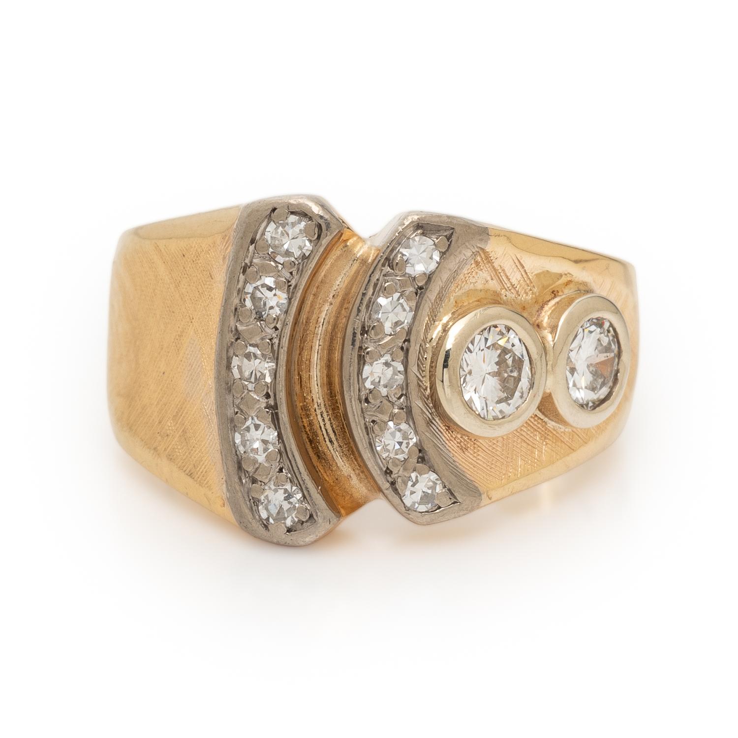 Diamond and Yellow Gold Ring
