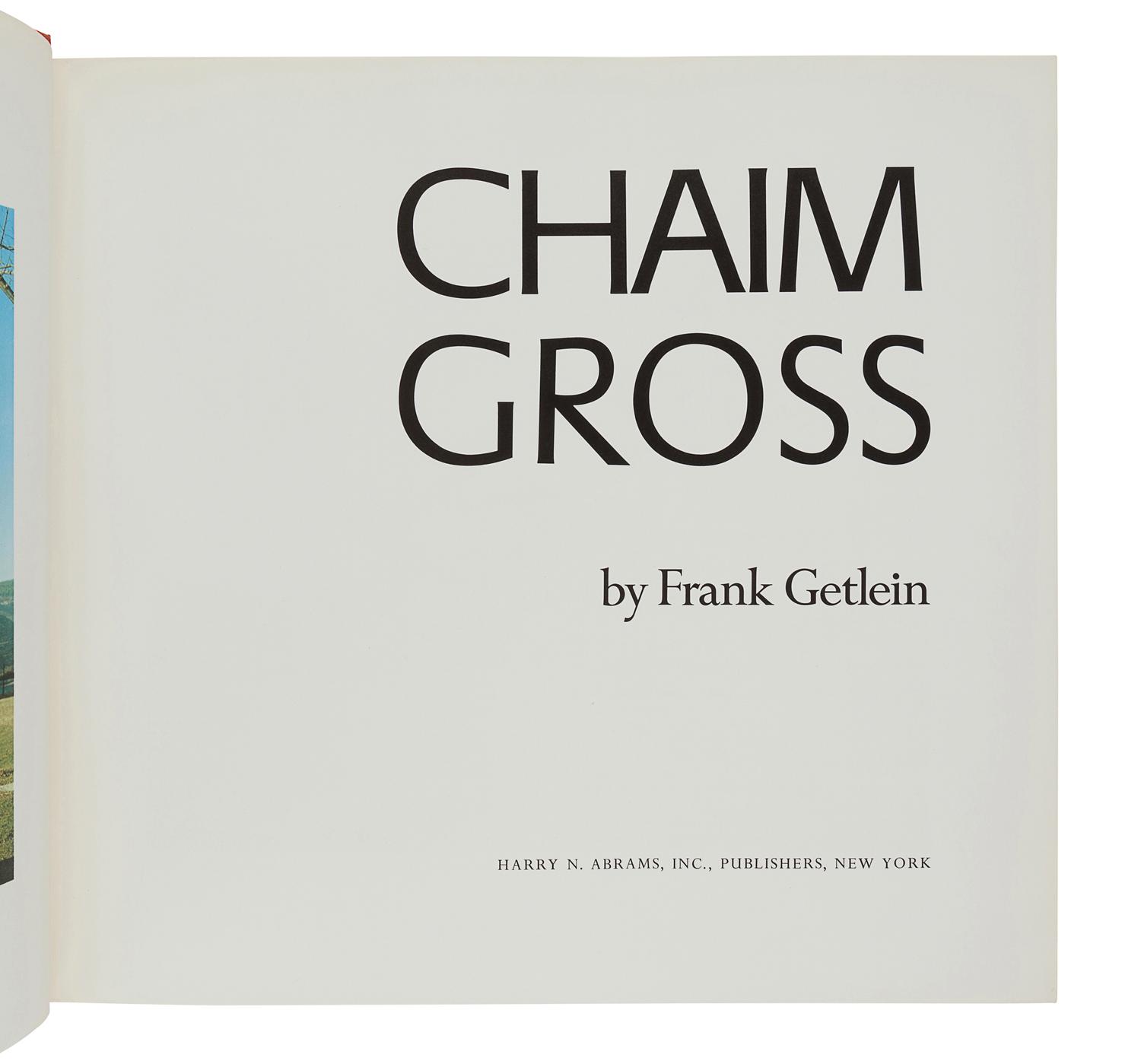 [GROSS, Chaim (1902-1991)]. GETLEIN, Frank. Chaim Gross. Harry N. Abrams, Inc., 1974.