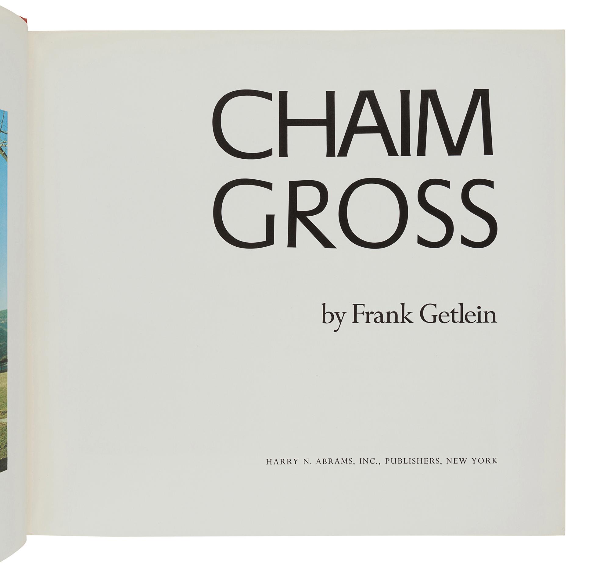 [GROSS, Chaim (1902-1991)]. GETLEIN, Frank. Chaim Gross. Harry N. Abrams, Inc., 1974.