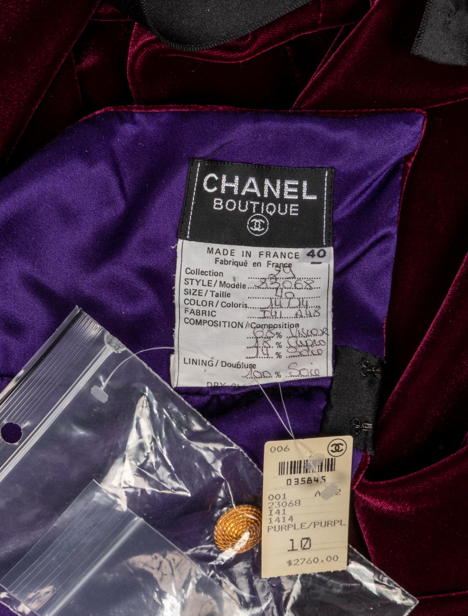 Chanel Velvet Evening Gown, 1980-90s