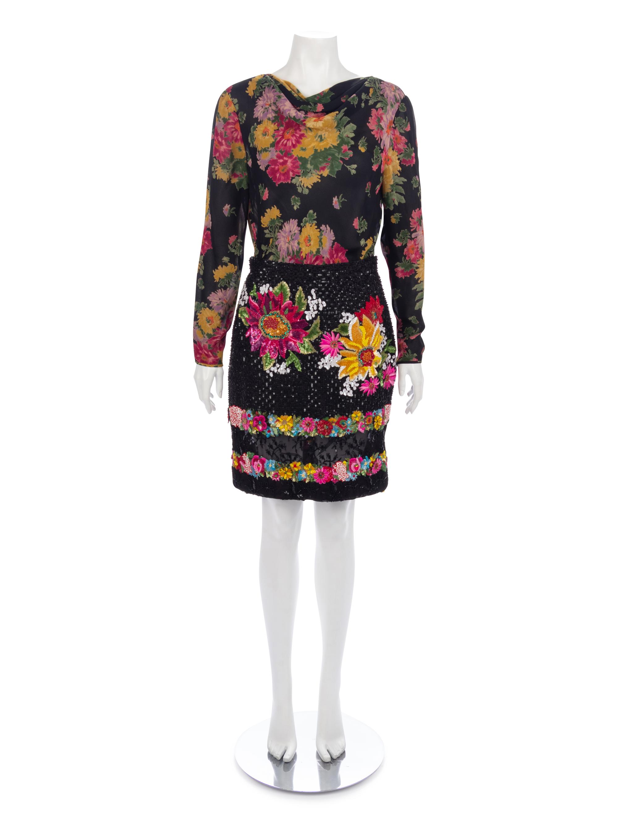 Two Valentino Floral Ensembles, 1980-90s