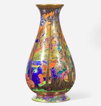 A Wedgwood Flame Fairyland Lustre Vase UK, circa 1925