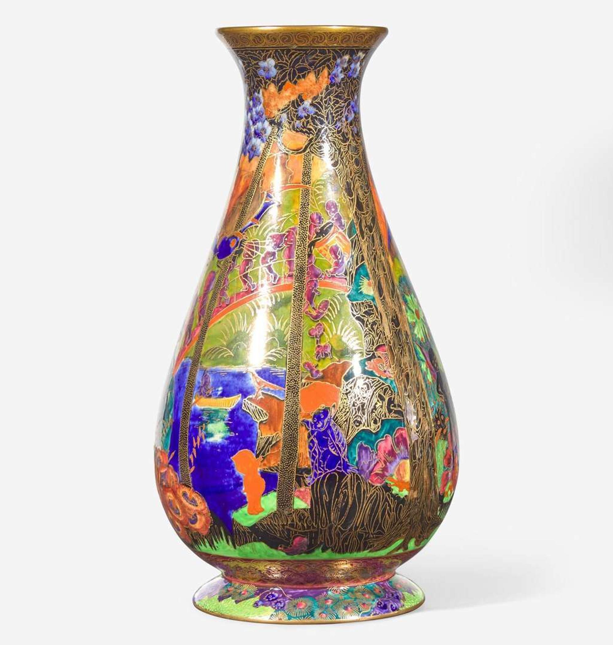 A Wedgwood Flame Fairyland Lustre Vase UK, circa 1925