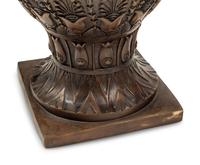A Pair of Large Egyptian Revival Style Bronze Vases